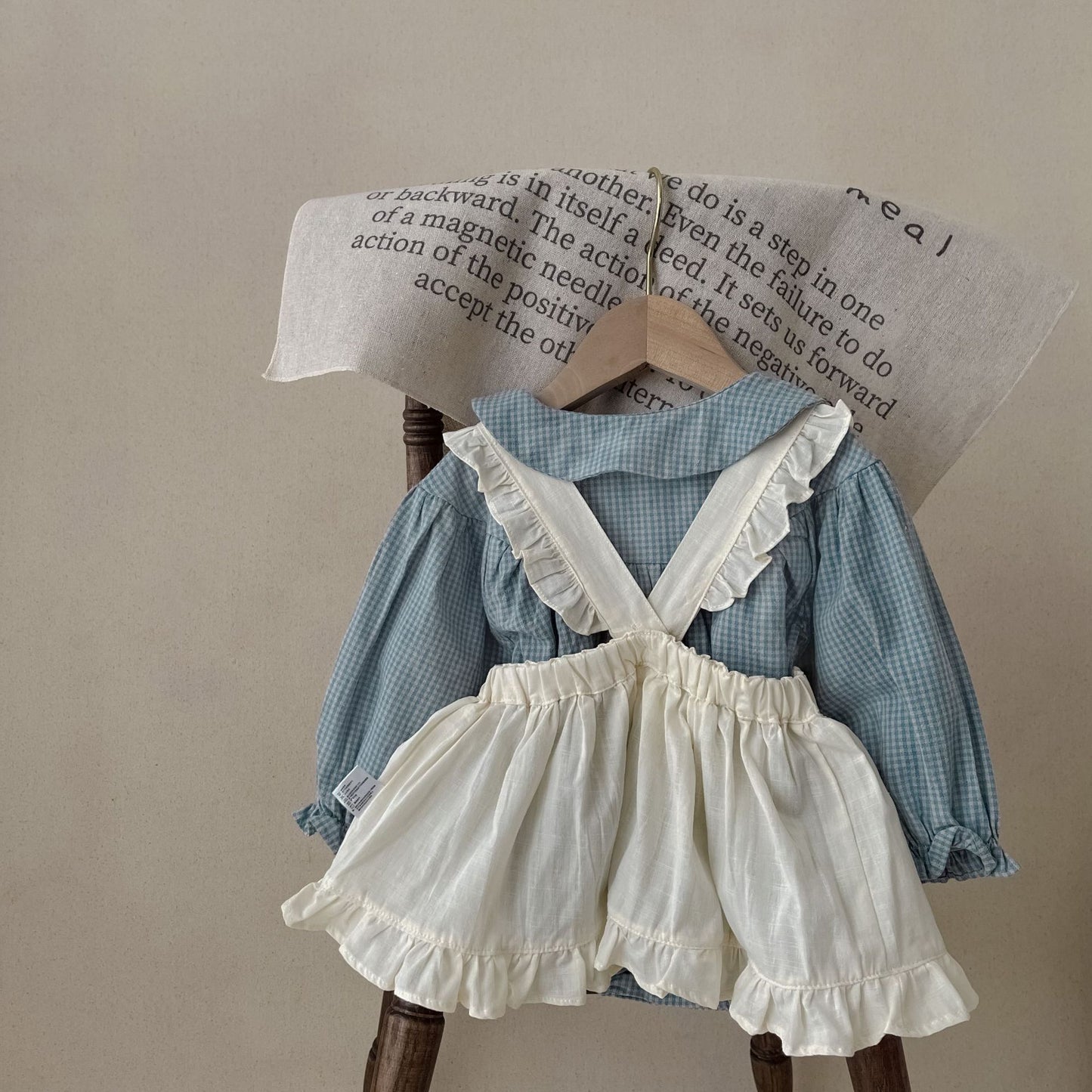 Long Sleeve Sling Romper & Overskirt