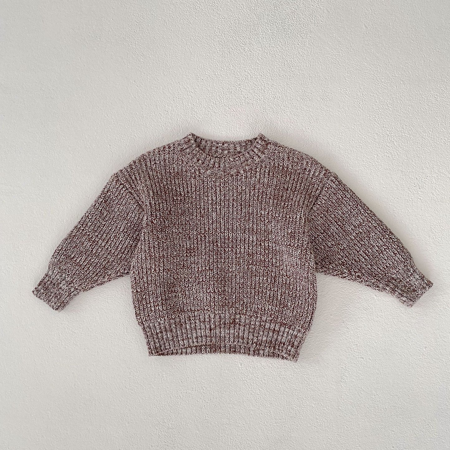 Mixed Color Pullover Knitted 3-piece Set