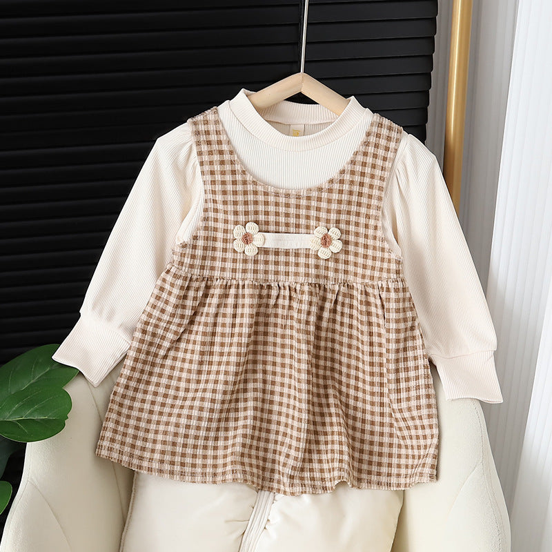 Round-neck Long-sleeved Dress