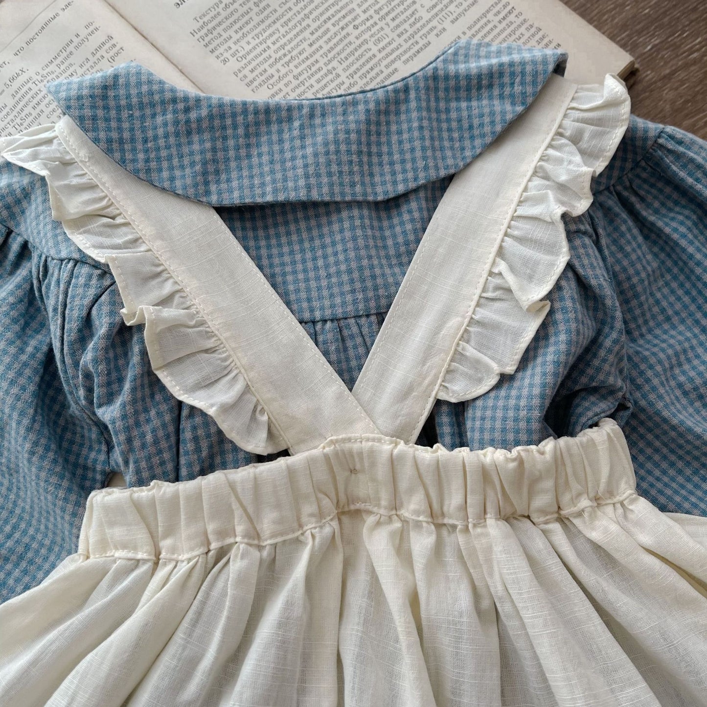 Long Sleeve Sling Romper & Overskirt