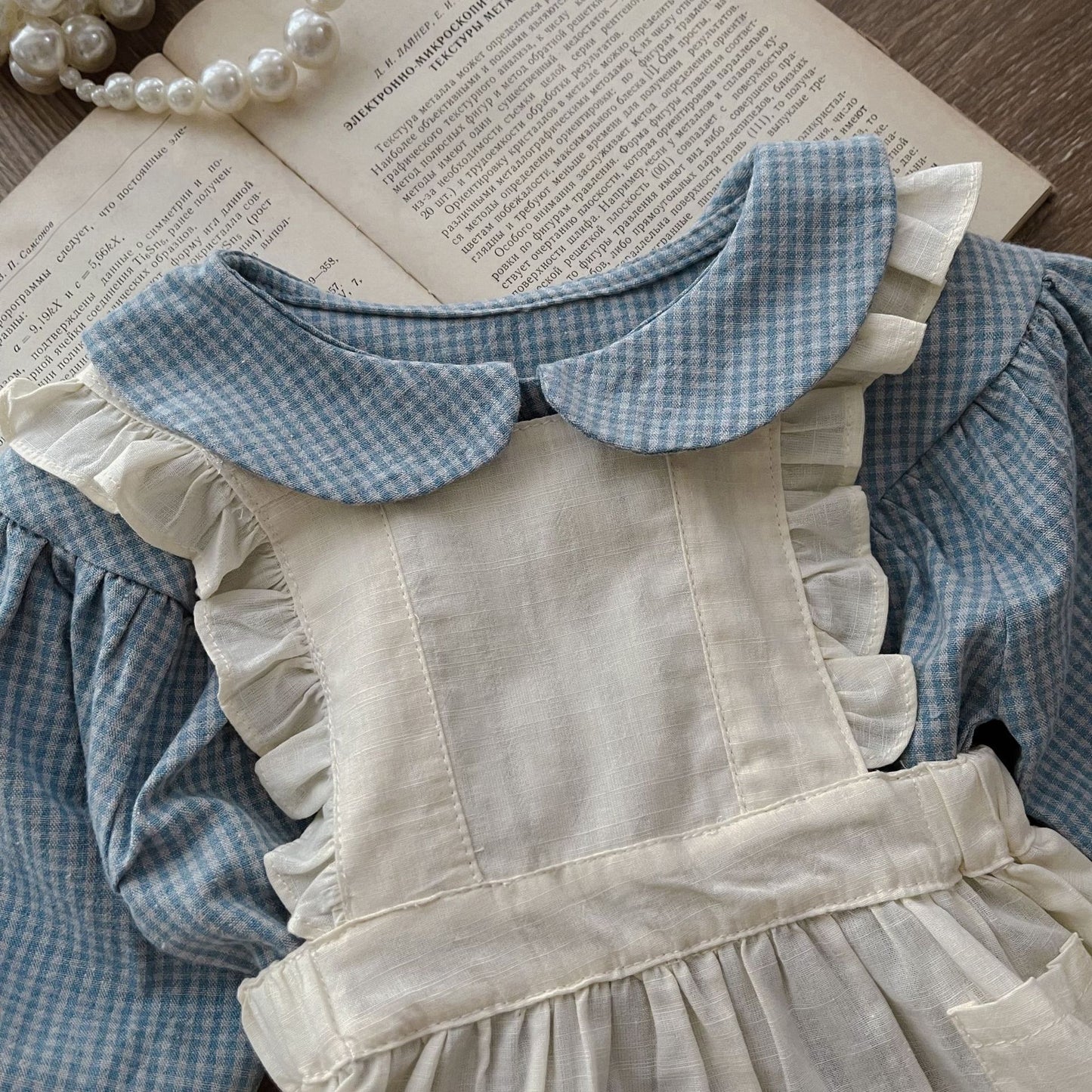 Long Sleeve Sling Romper & Overskirt