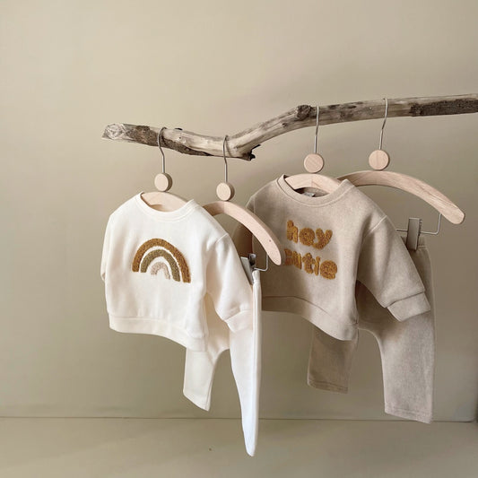 Newborn Embroidery Two-piece Long Sleeve