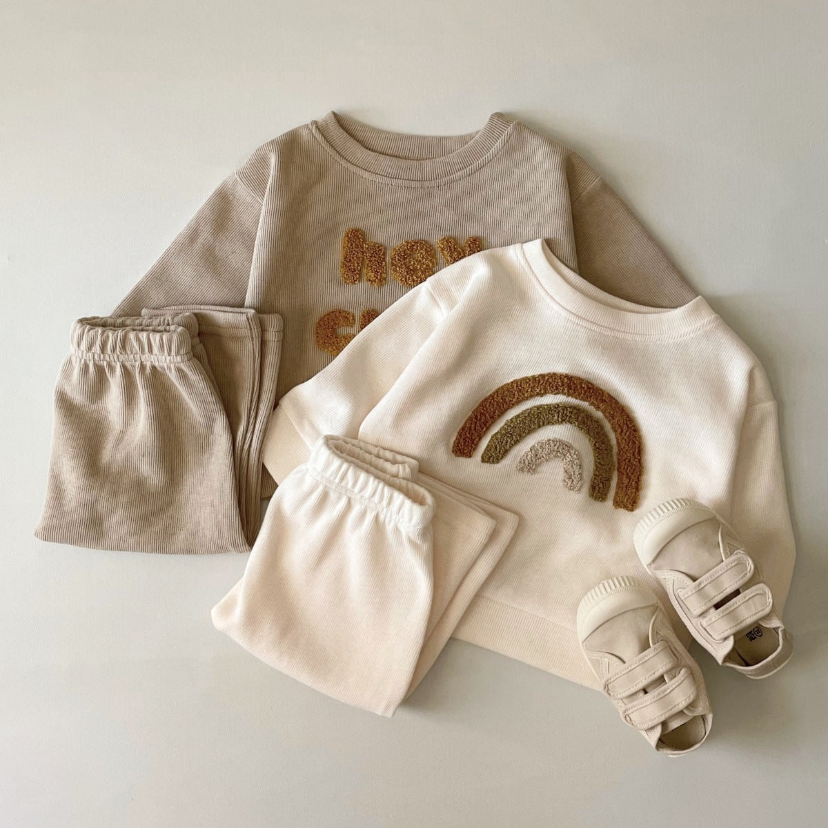 Newborn Embroidery Two-piece Long Sleeve